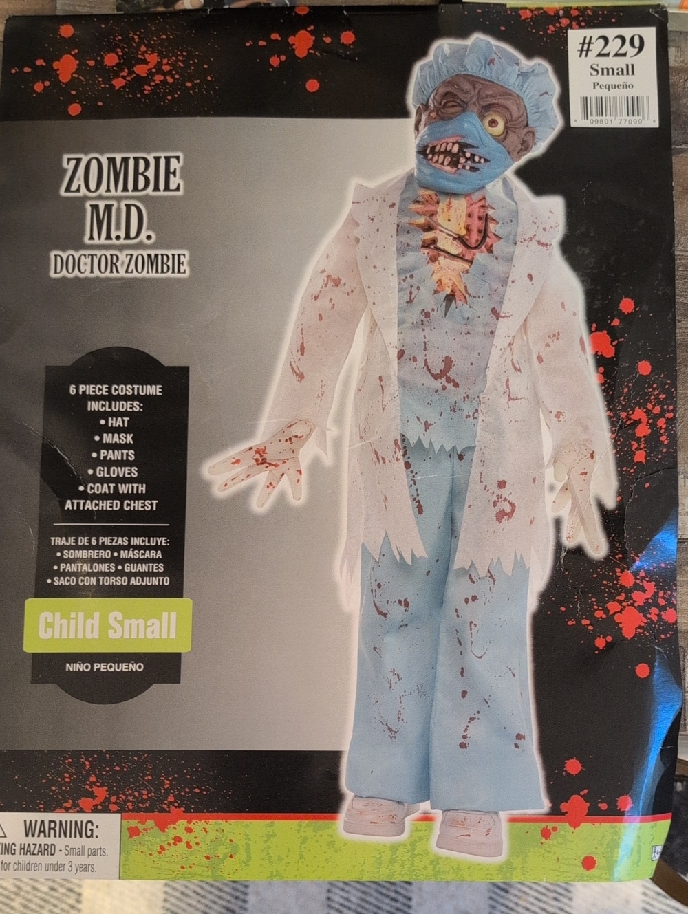 Doctor Zombie M.D Child Small Costume - Blue